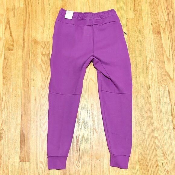 Nike Sportswear Tech Fleece Men’s Size XL Bold Berry Purple Black Jogger Pants - Picture 3 of 8